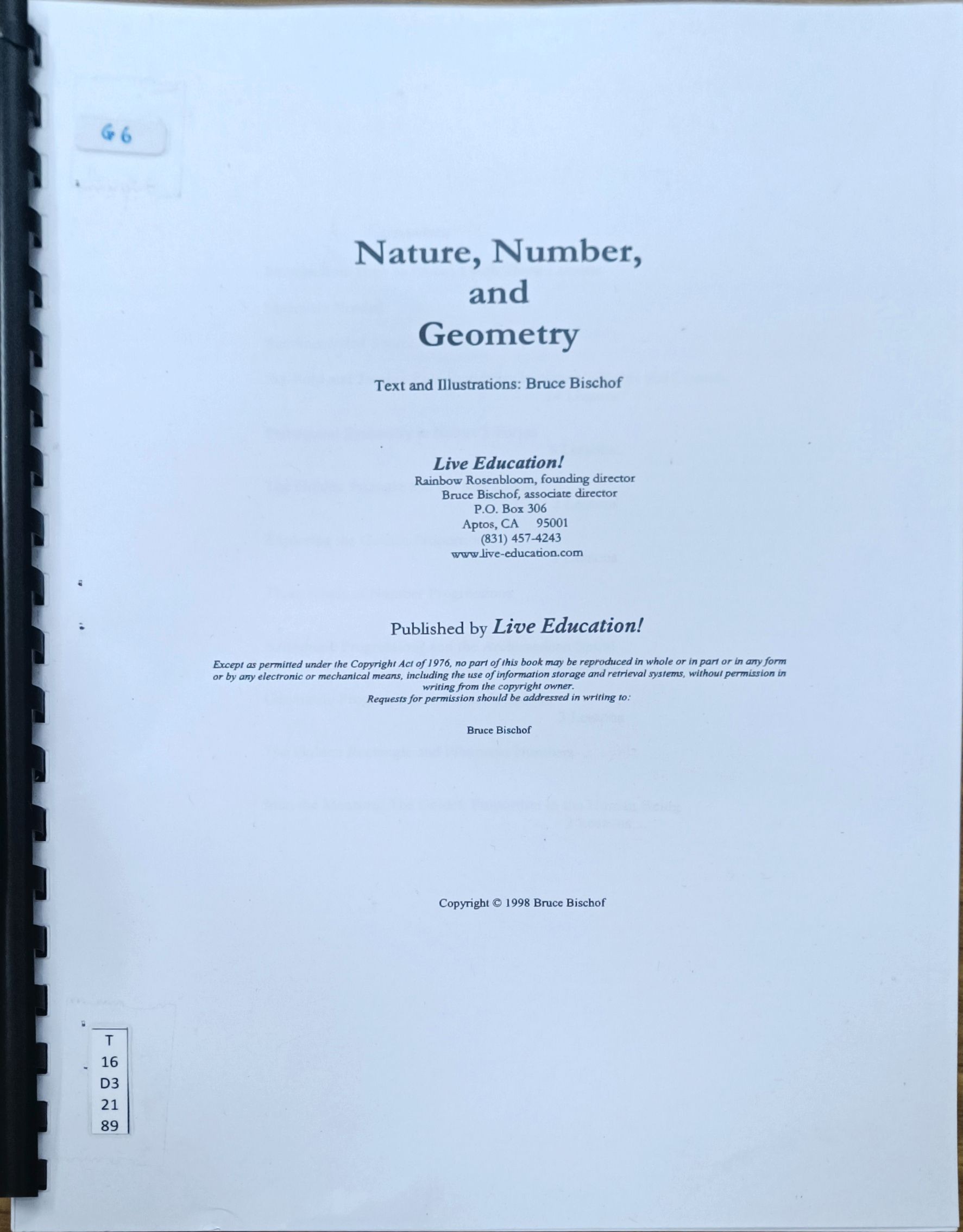 Nature, Number, and Geometry