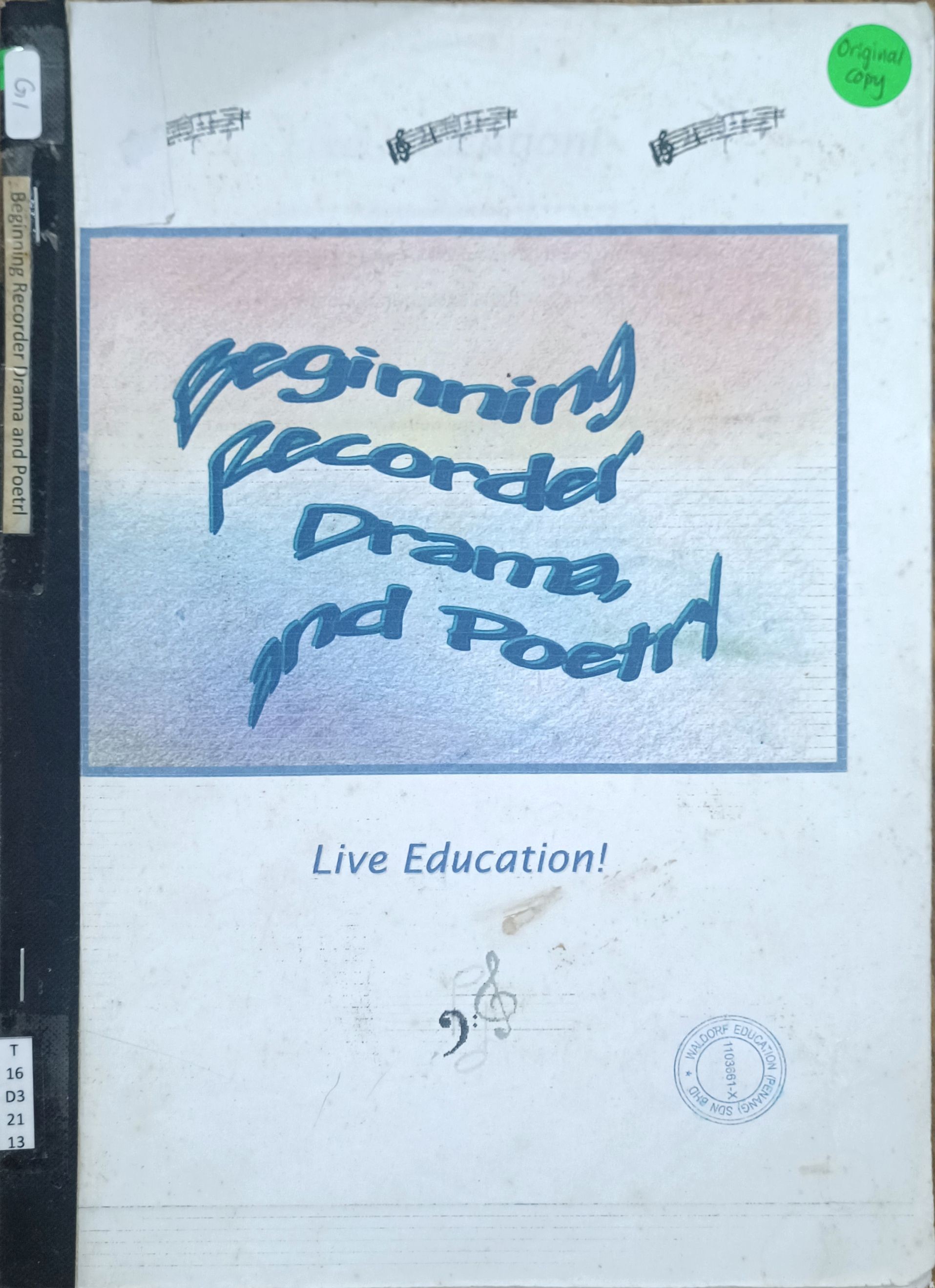 Beginning Recorder Drama and Poetry