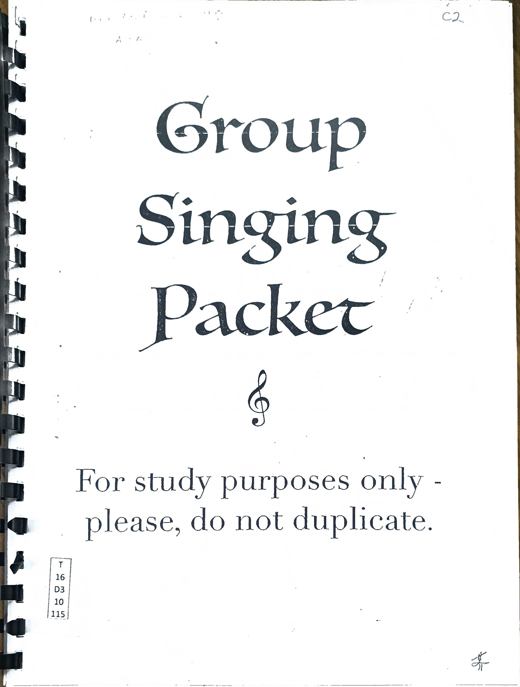 Group Singing Packet