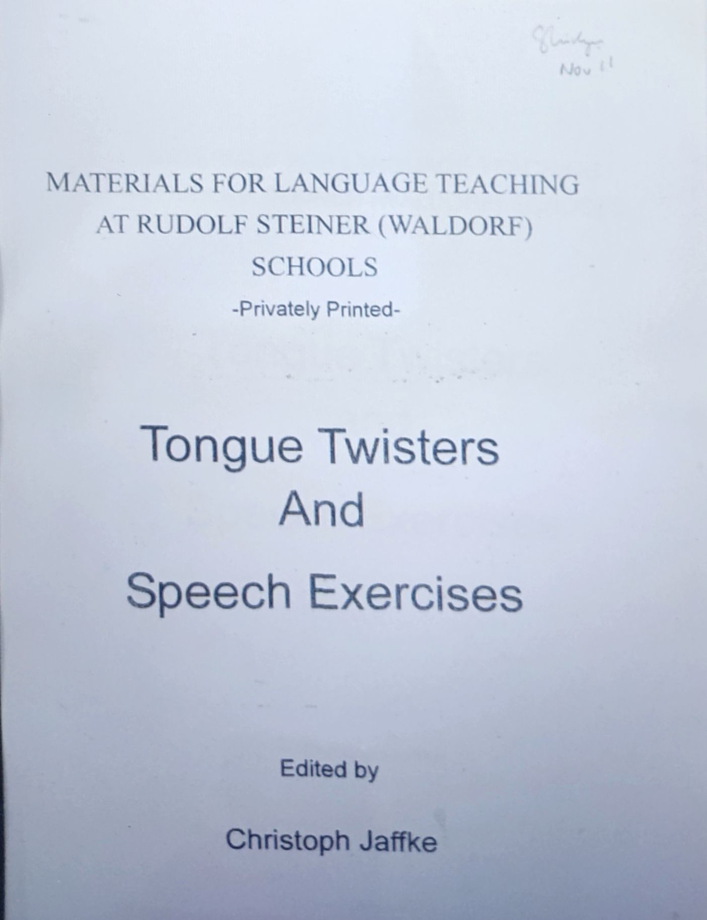 Tongue Twisters And Speech Exercises