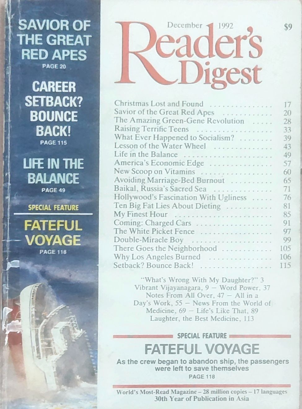 Reader's Digest December 1992