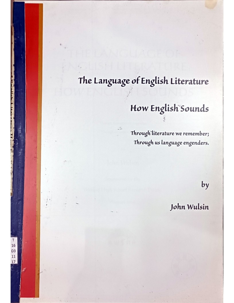 The Language of English Literature - How English Sounds