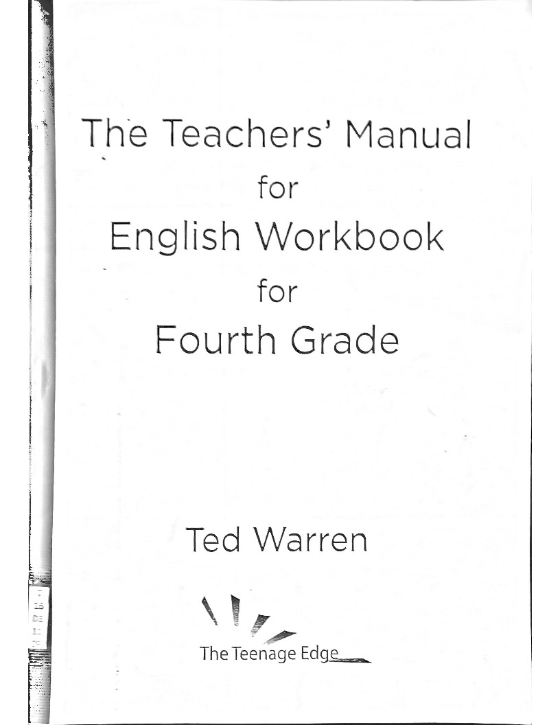 The Teacher's Manual for English Workbook for Fourth Grade